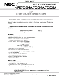 Datasheet UPD703003AGC-33 производства NEC